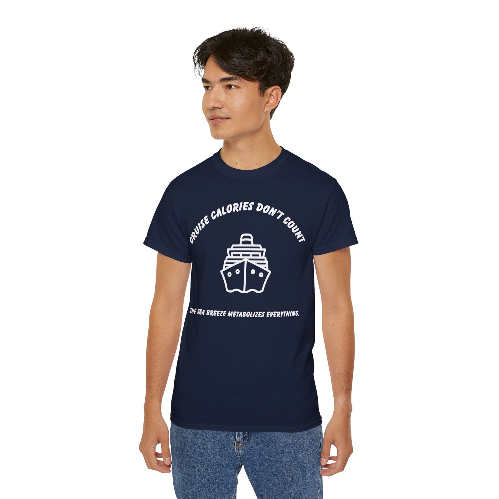 Cruise Calories Don't Count - <br> The Sea Breeze Metabolizes Everything <br><br> Cruise Tee - Men's Women Unisex T-Shirt WT-CCDC008 - Image 8