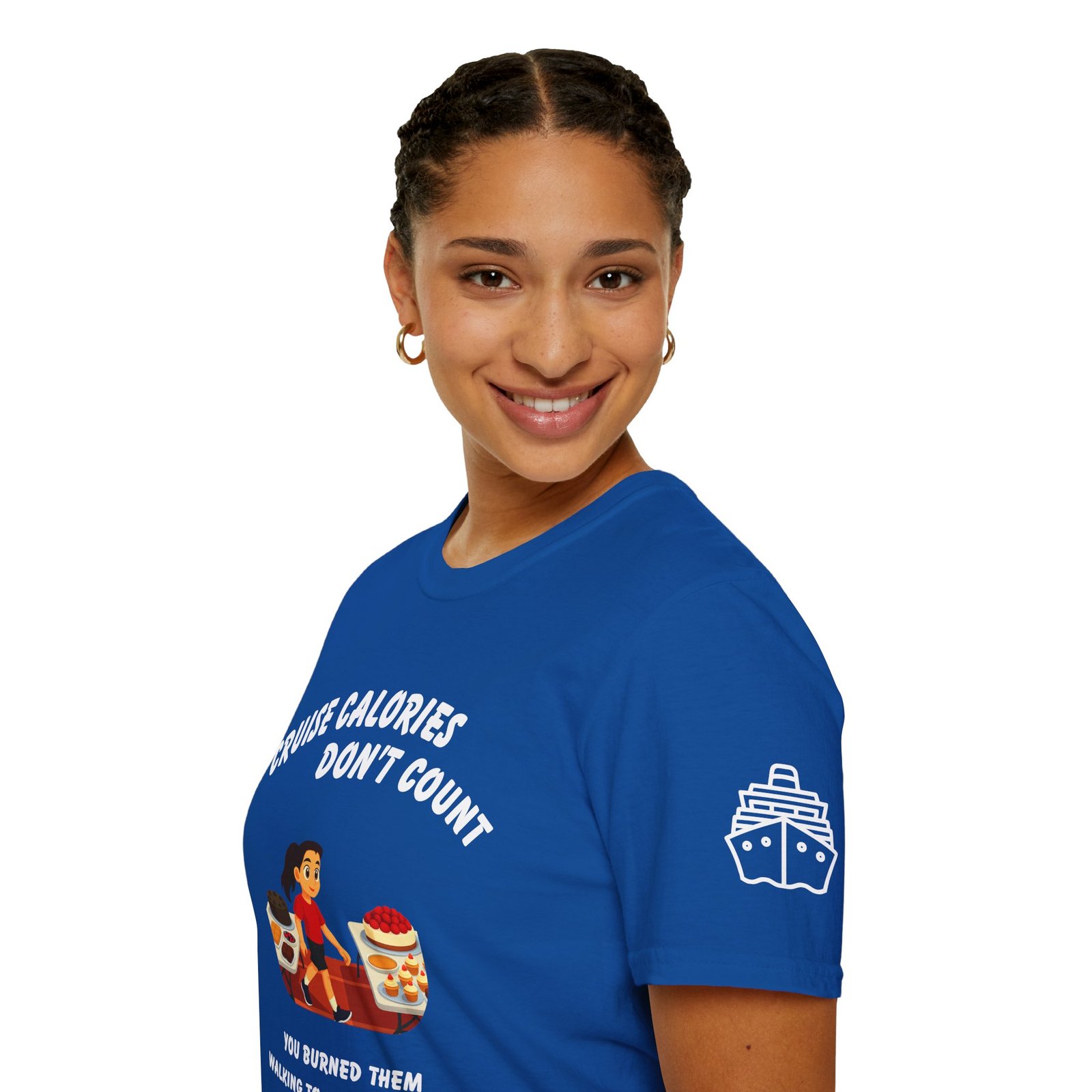 Cruise Calories Don't Count <br> You Burned Them Walking to Dessert... Twice <br><br> Cruise Tee - Men's Women Unisex T-Shirt V008-F - Image 15