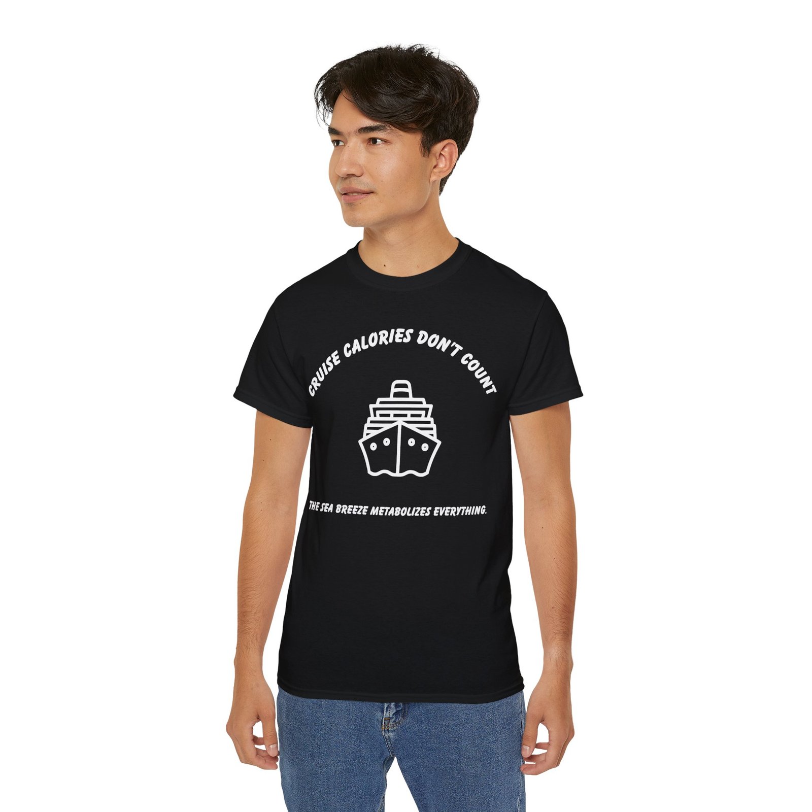 Cruise Calories Don't Count - <br> The Sea Breeze Metabolizes Everything <br><br> Cruise Tee - Men's Women Unisex T-Shirt WT-CCDC008 - Image 5