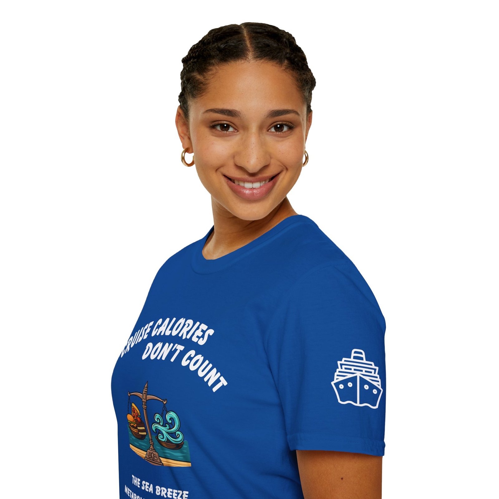CRUISE CALORIES DON'T COUNT - <br> The Sea Breeze Metabolizes Everything. <br><br> Cruise Tee - Men's Women Unisex T-Shirt V009-S - Image 23
